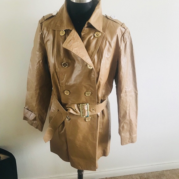 IMAN Jackets & Blazers - Brand new ! “IMAN” tan brown leather coat.